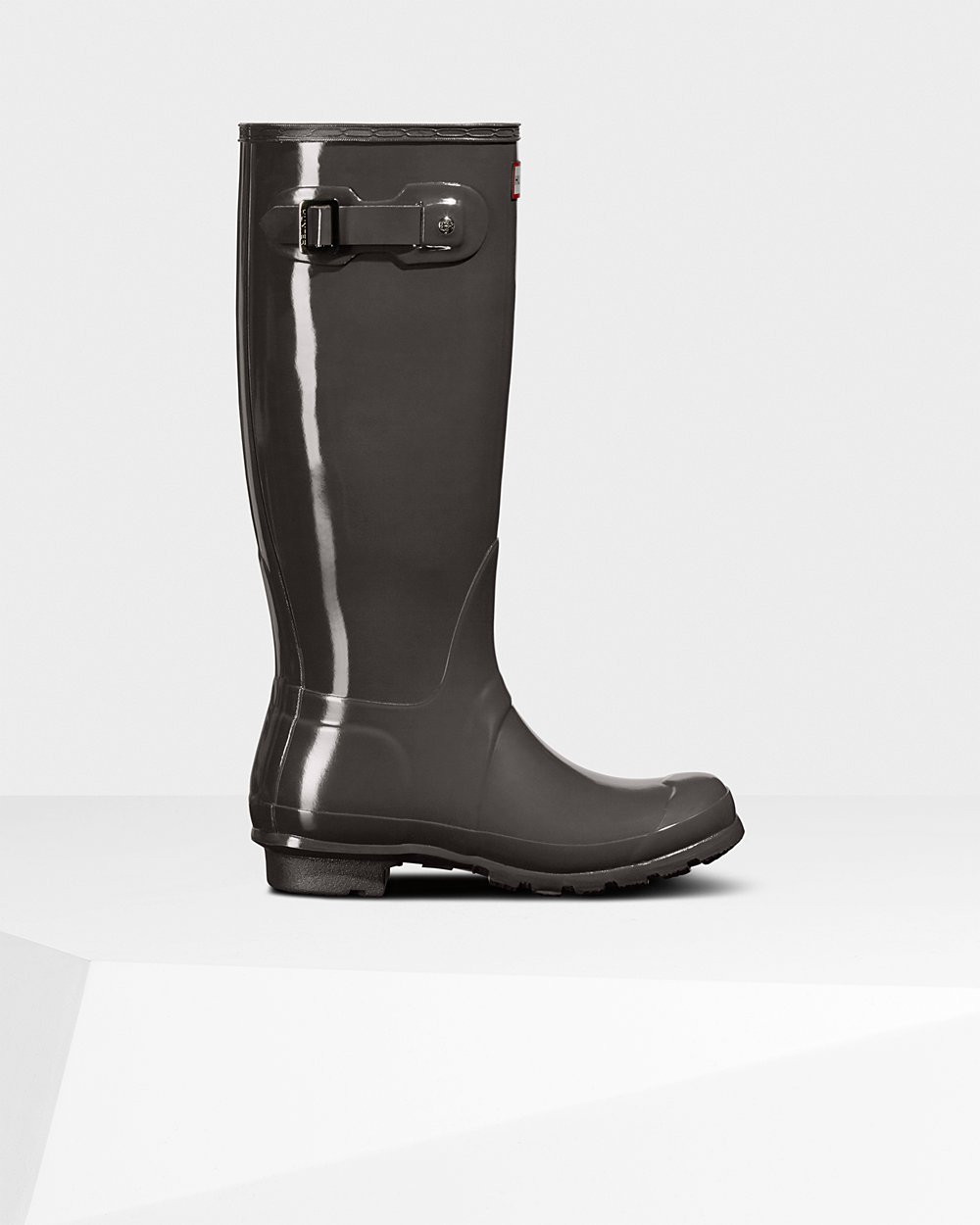 Hoge Regenlaarzen Dames - Hunter Original Gloss - Grijs - 82LFEDBJT